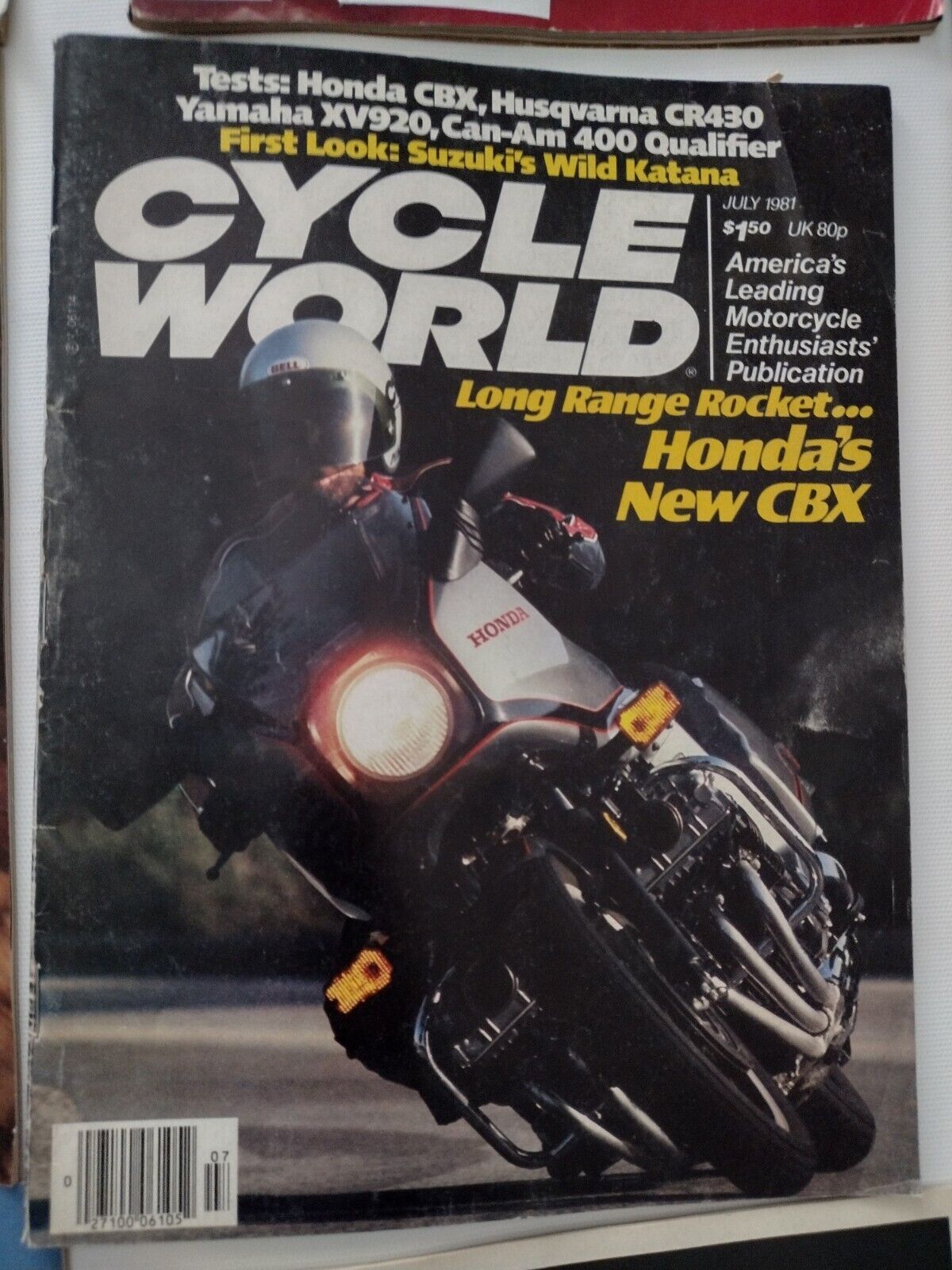 Cycle World July 1981 Honda CBX/BC750F Yamaha XV920 B13067 #B