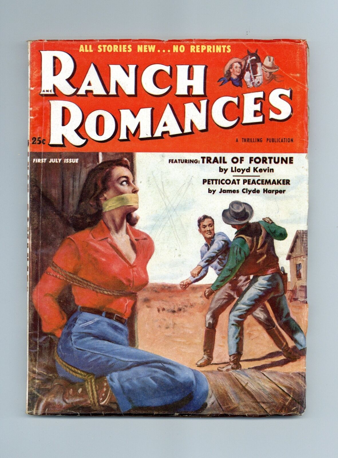 Ranch Romances Pulp Jul 1954 Vol. 186 #1 VG+ 4.5