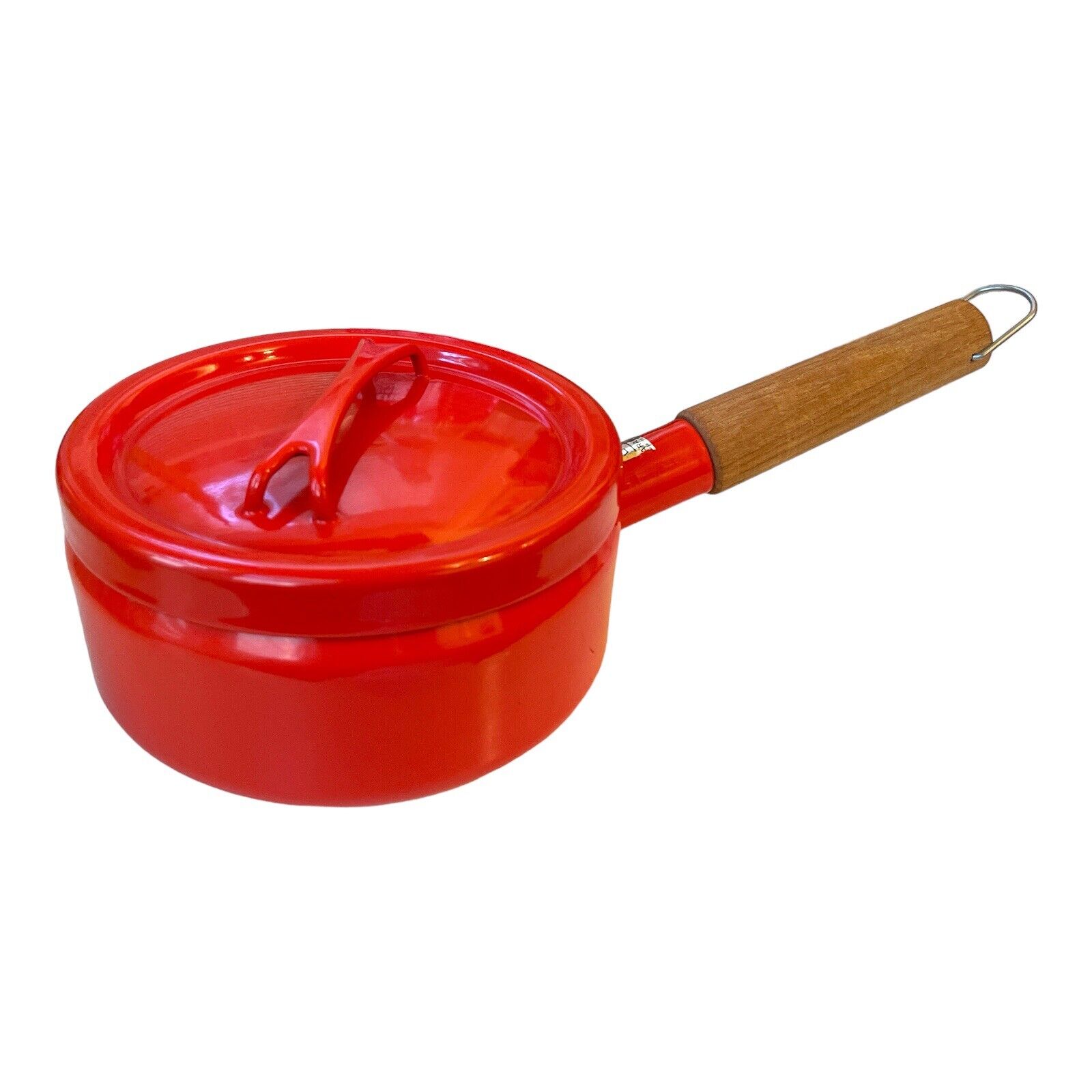 Vintage Arabia Of Finland Vintage Red Enameled Sauce Pan With Lid