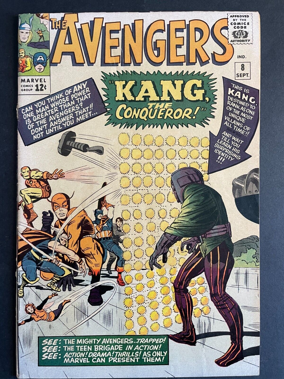 Avengers #8 - 1st App Kang the Conqueror 1964 Marvel Comics