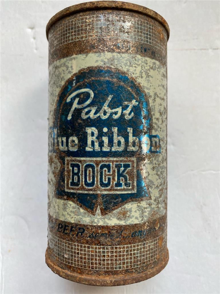Pabst Blue Ribbon BOCK Flat Top Beer Can Milwaukee WI Check out the 6 Pictures