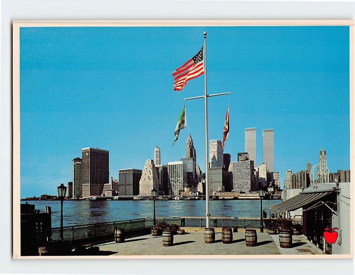 Postcard Lower Manhattan Skyline New York City New York USA