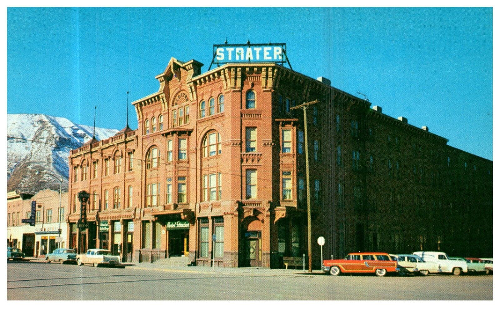 Durango, CO The Strater Hotel Old Cars 1959 Vintage Chrome Postcard-O2-14
