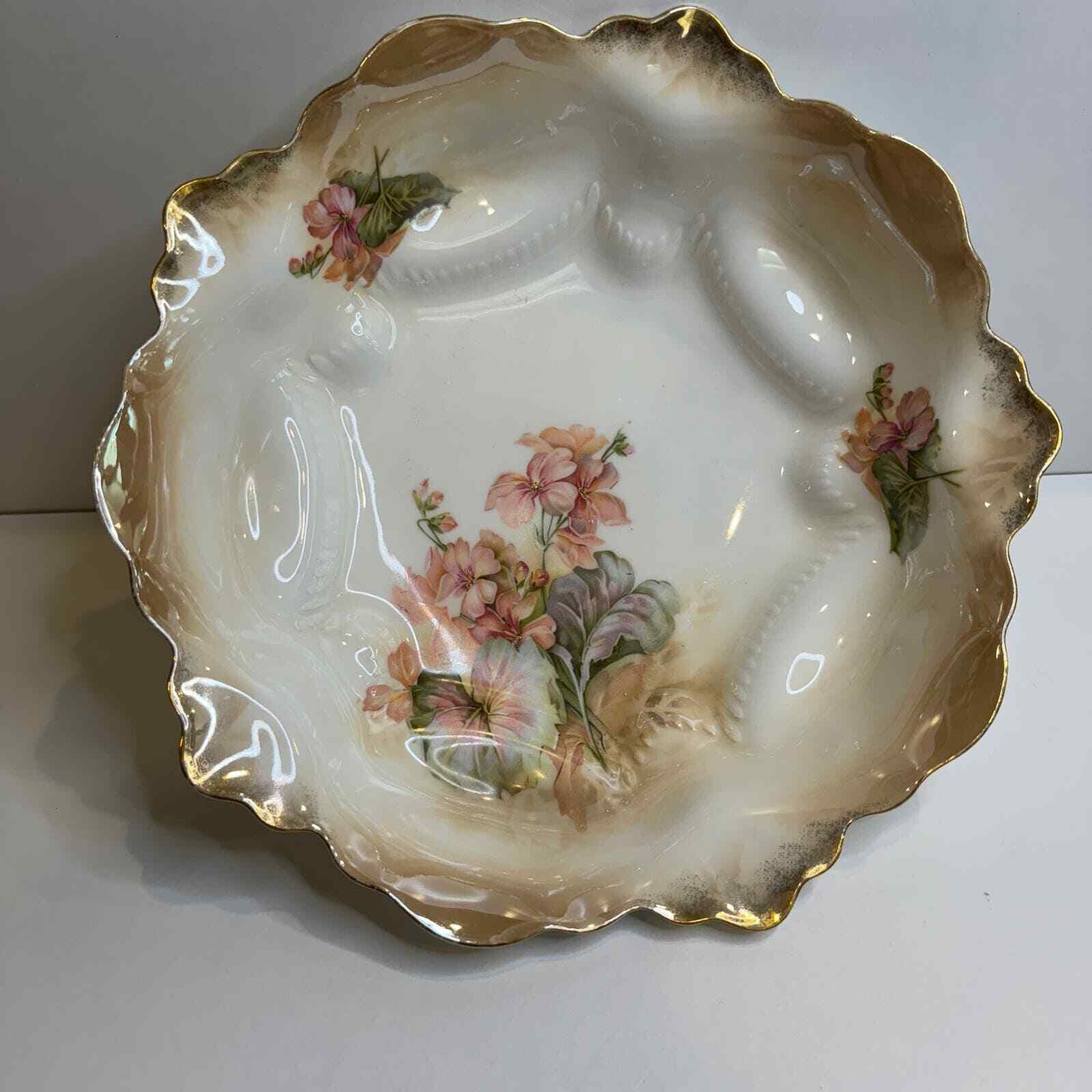 Antique RS Prussia Bowl Blown Porcelain 10