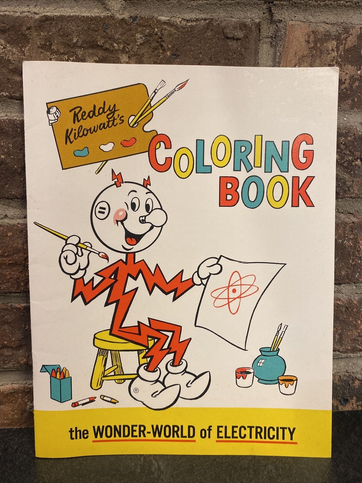 RARE NOS Reddy Kilowatt’s Coloring Book- 1966 The Wonderful World Of Electricity