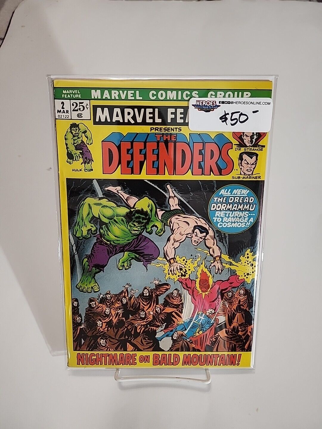 Marvel Feature: The Defenders #2 (Marvel 1972) 2nd Team App. of the Defenders 🔑