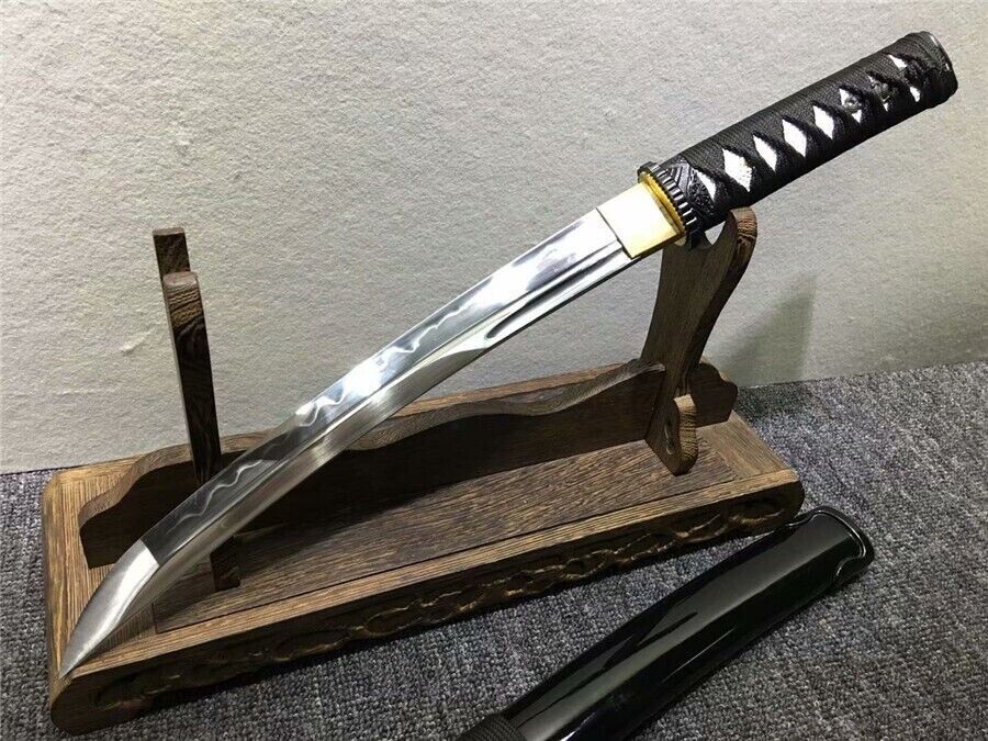 Japanese Tanto Sword Samurai Wakizas Katana Sharp Clay Tempered T10 Steel Blade