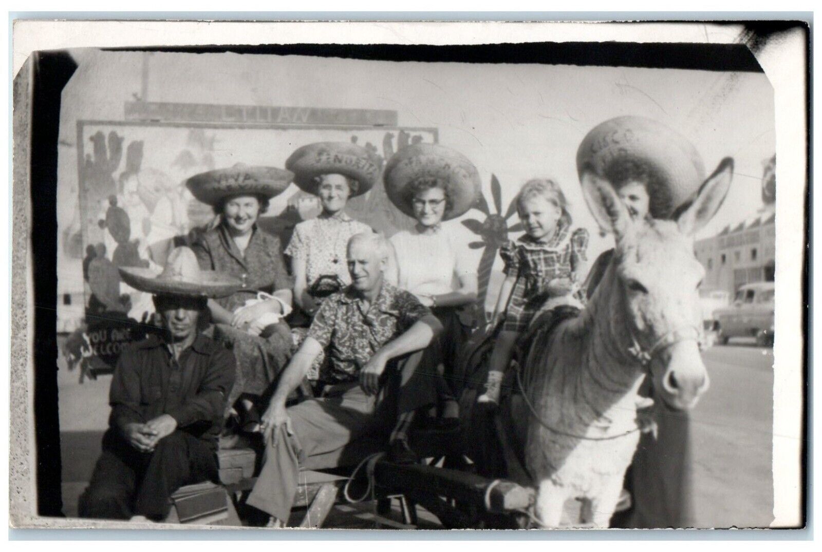 c1950\'s Tijuana Tourist Sombrero Mexico RPPC Photo Unposted Vintage Postcard