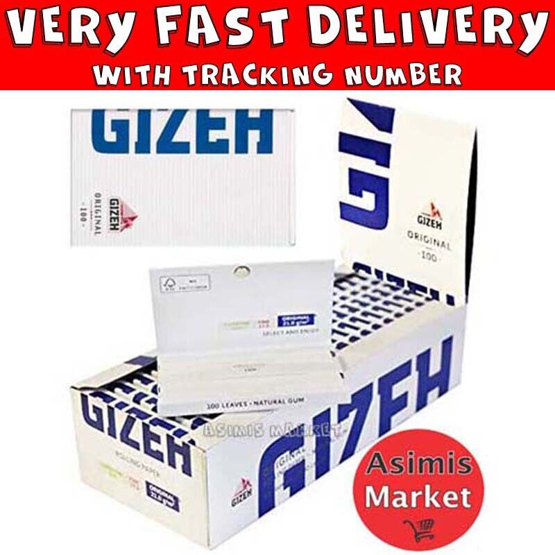 Gizeh Original With Magnet Rolling papers Full Box 20 Packs x 100 Sheets Regular