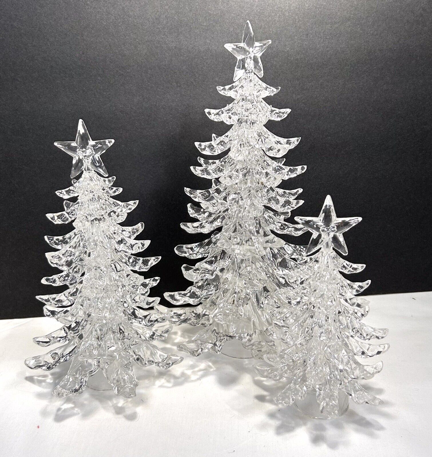 Vintage Christmas Around the World  Crystalline Trees Clear 10