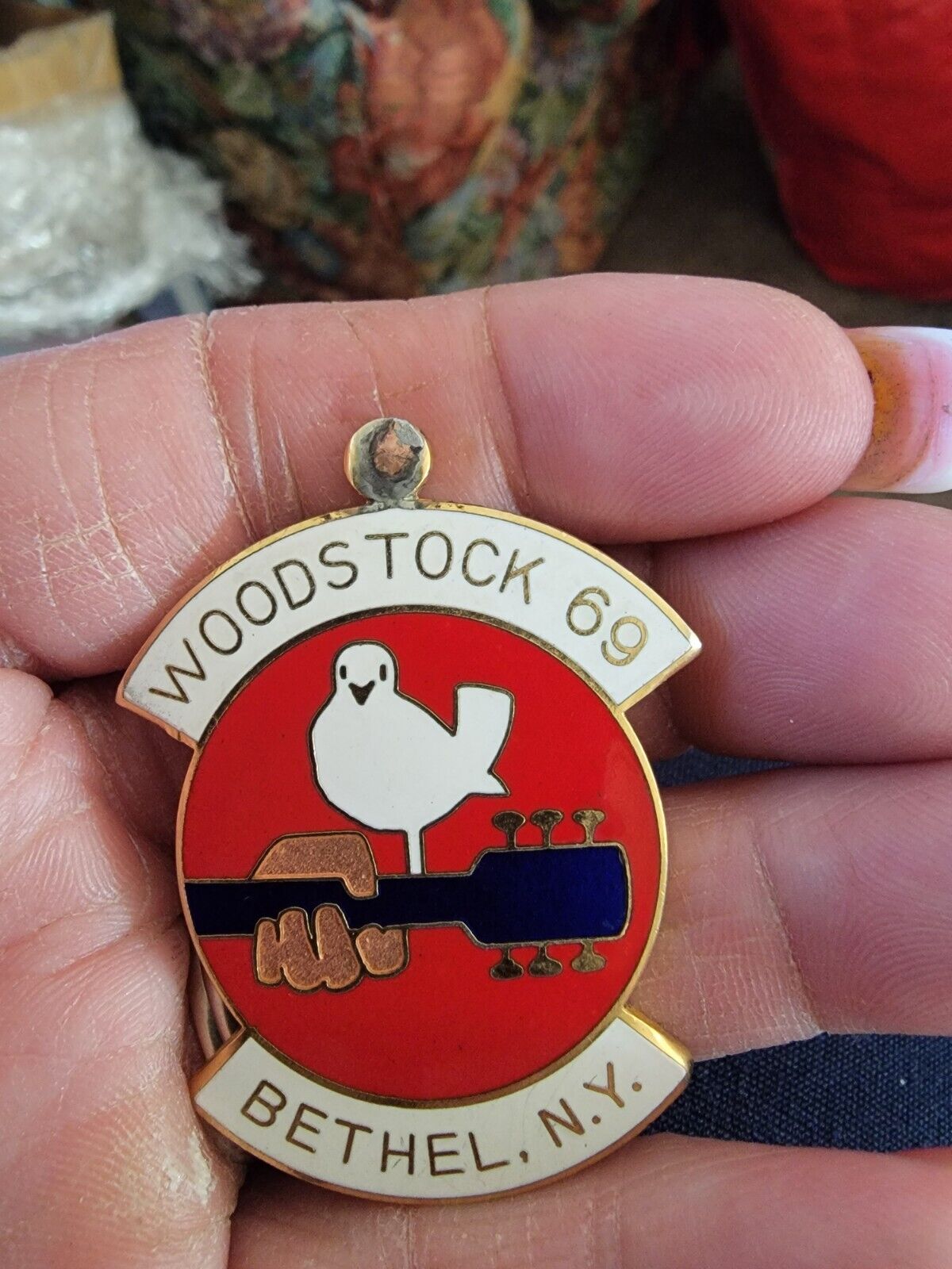 Vintage Woodstock Pin