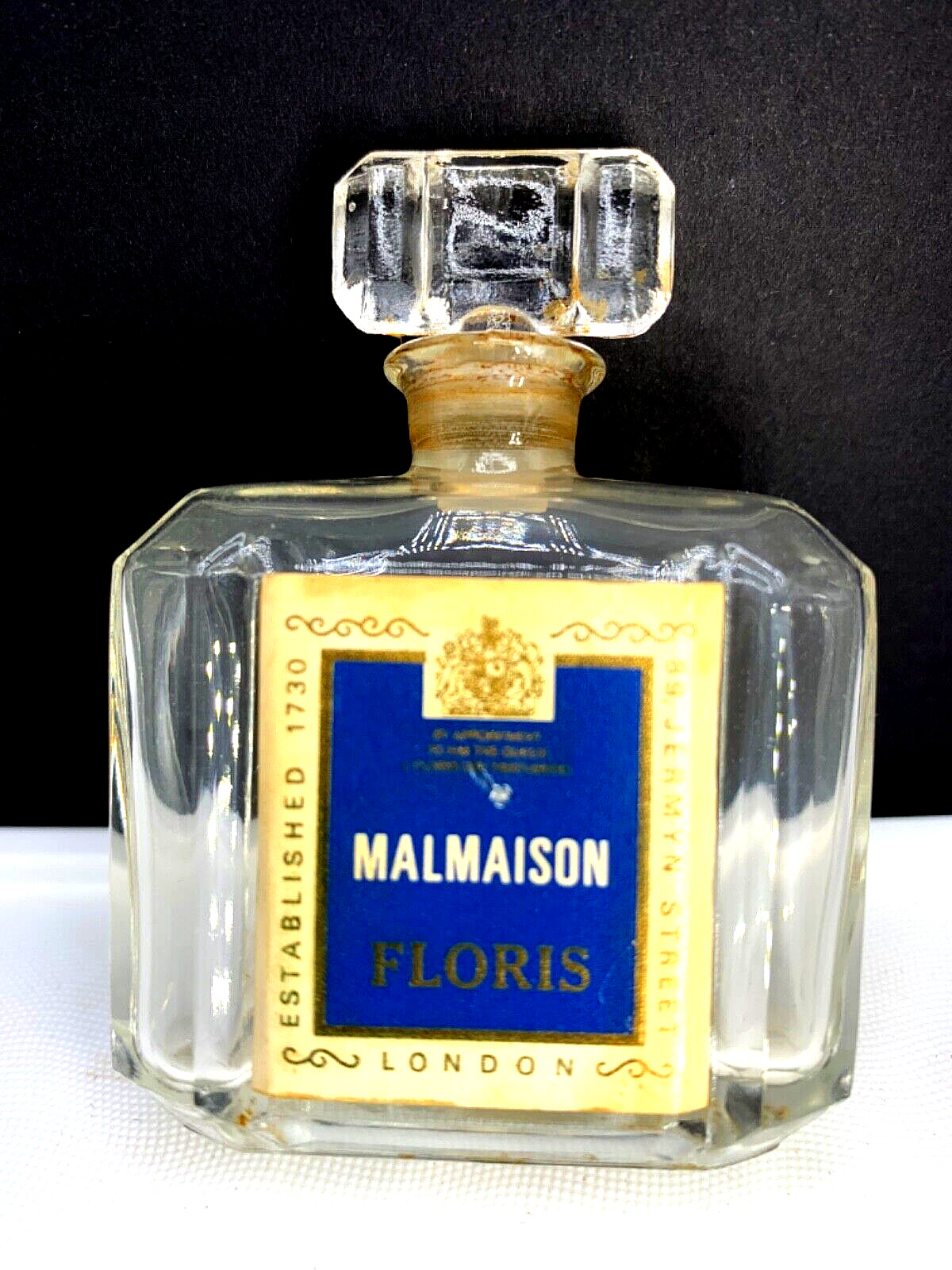 Beautiful  Antique perfume bottle.  Malmaison by Floris.  1923.