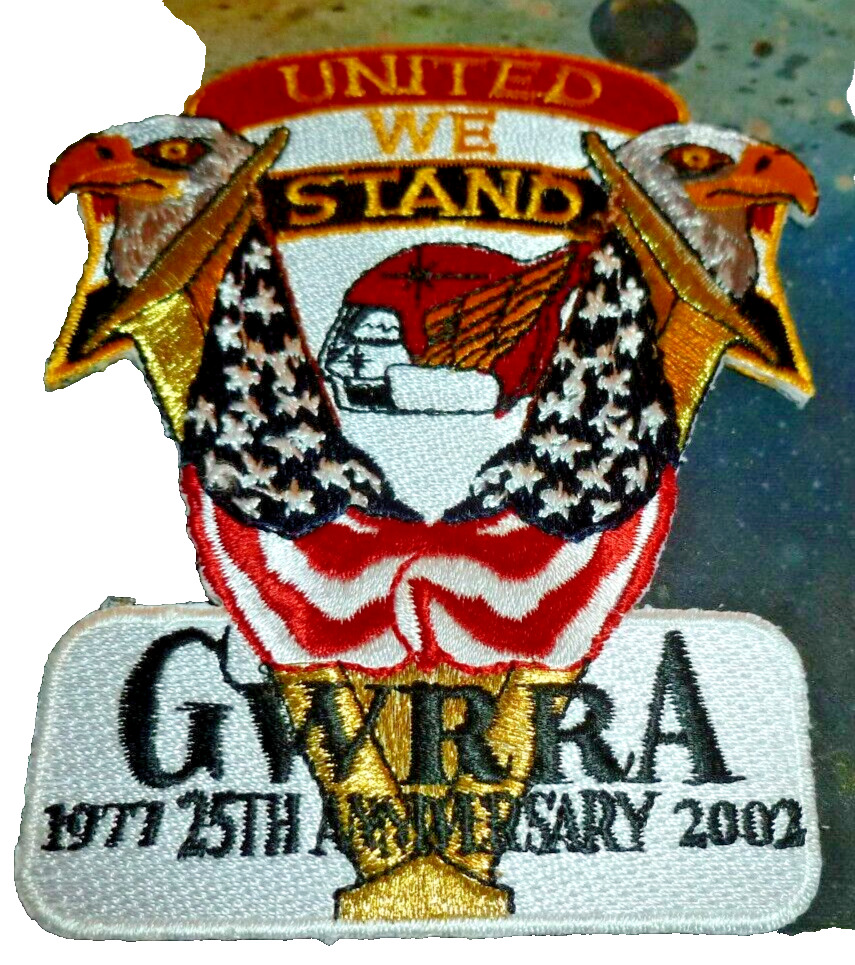 Vintage GWRRA Embroidered Patch Gold Wing Road Riders Association 25 Anniv
