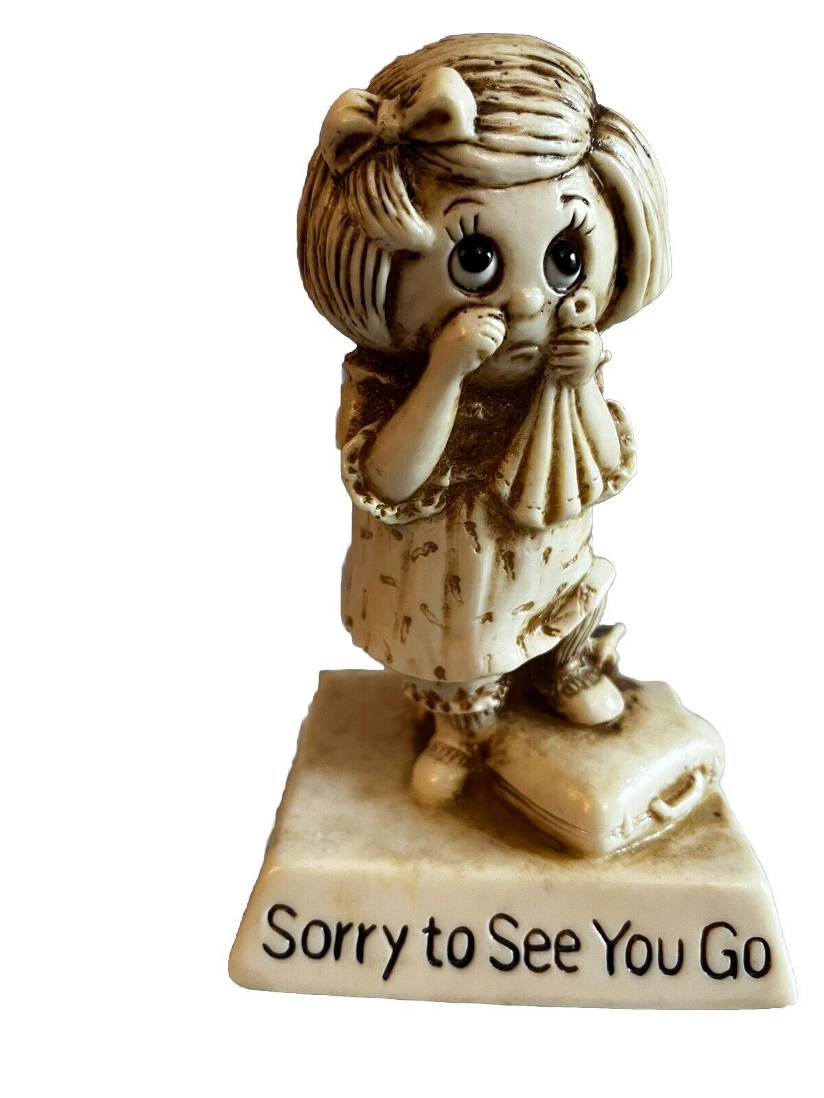 1975 Russ Berries & Co Figurine / Sorry To See You Go / 5” Height 