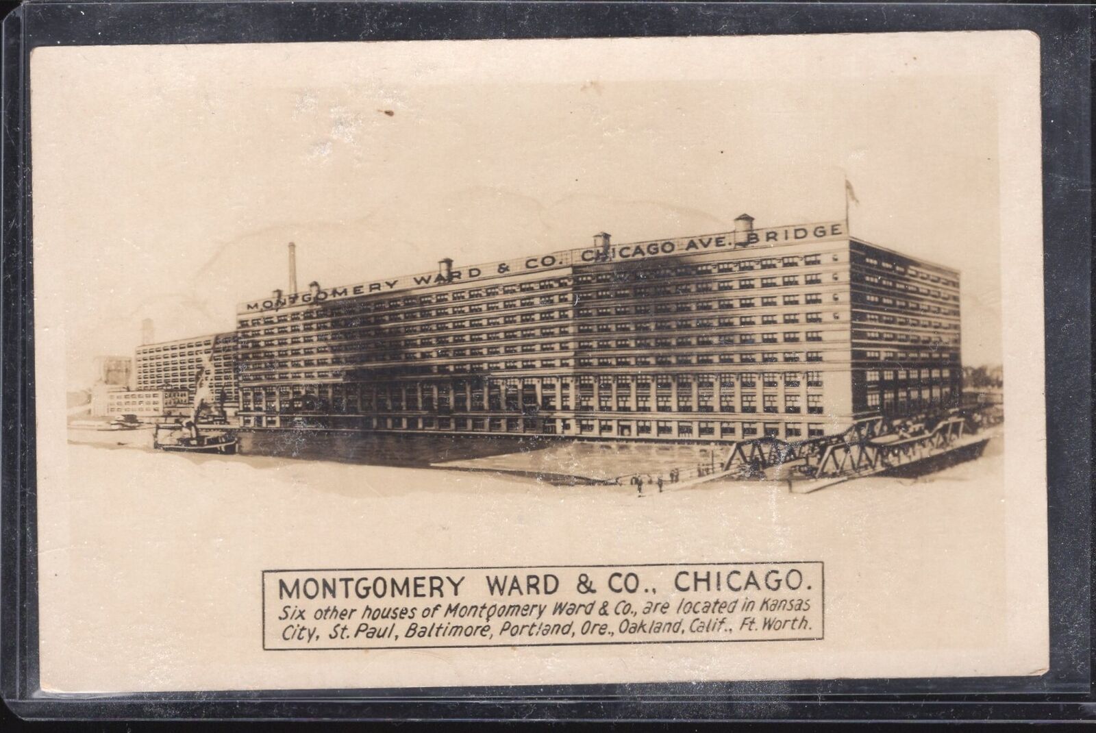 Vintage RPPC Montgomery Ward Co Chicago Divided Back 1922-1926 Postcard Unused