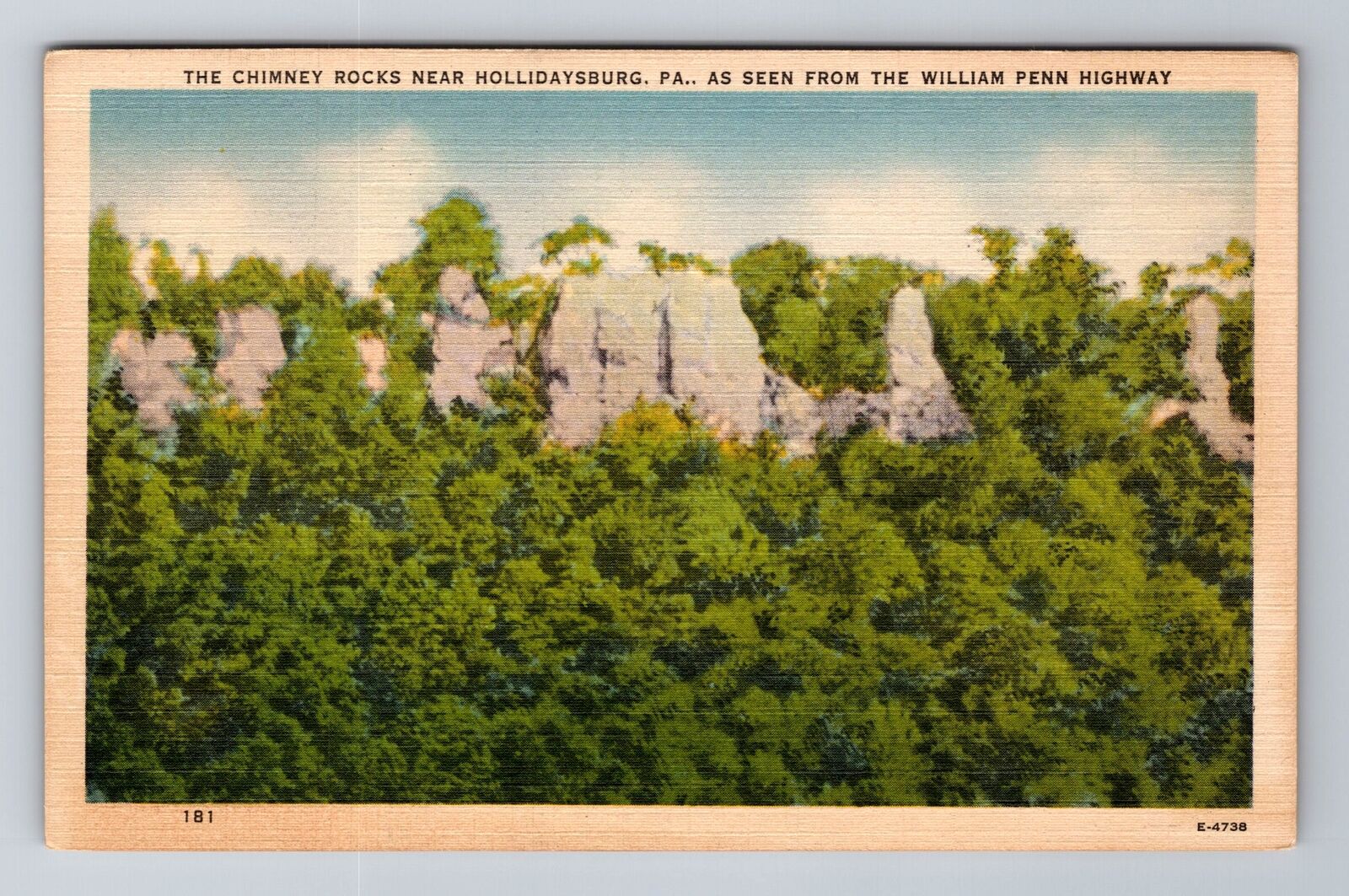 Hollidaysburg PA-Pennsylvania, The Chimney Rocks, Antique, Vintage Postcard