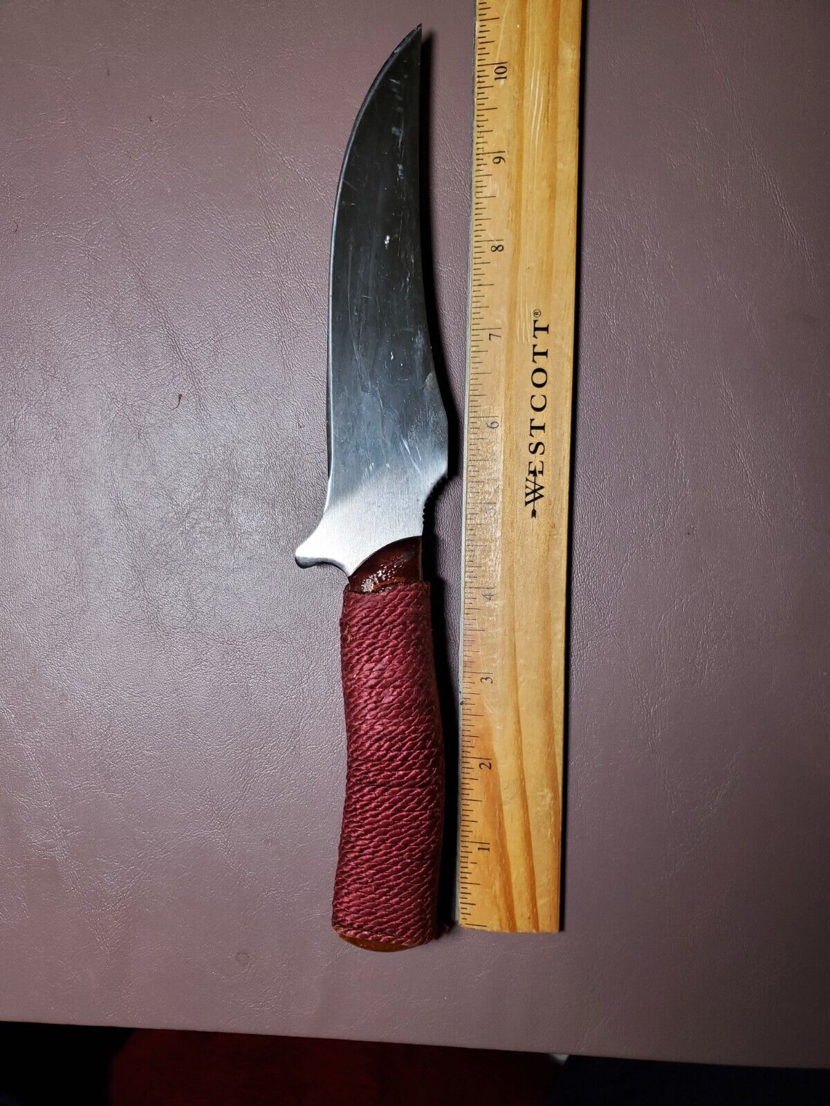 Vintage Schrade Knife U.S.A. 15 OT Deerslayer W/ Original Sheath Wrapped Handle
