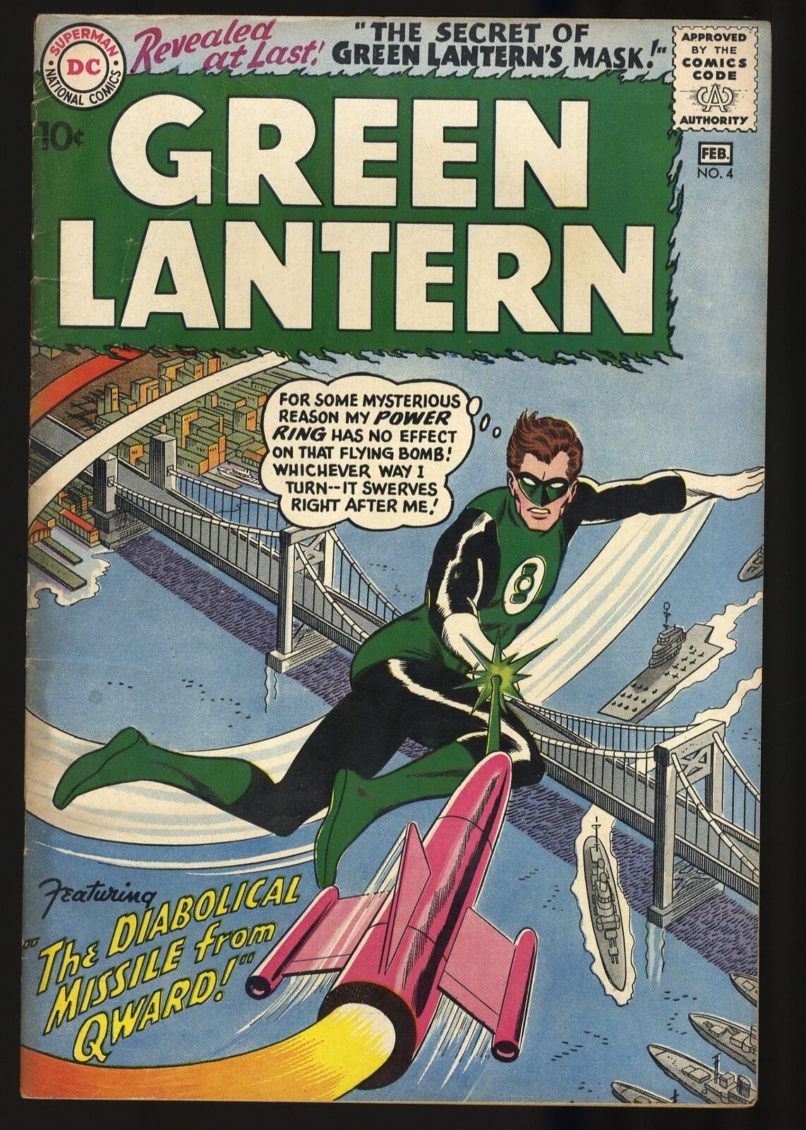 Green Lantern #4 VG 4.0 Secret Green Lantern's Mask Kane/Giella Cover