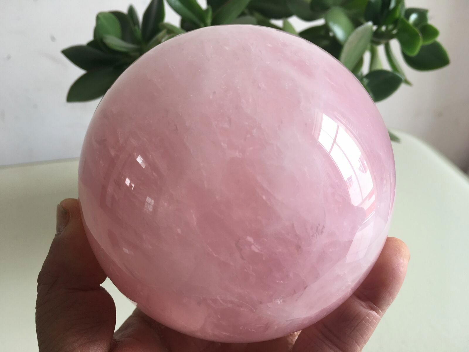 30-100mm Natural Pink Rose Quartz Magic Crystal Healing Ball Sphere + Stand
