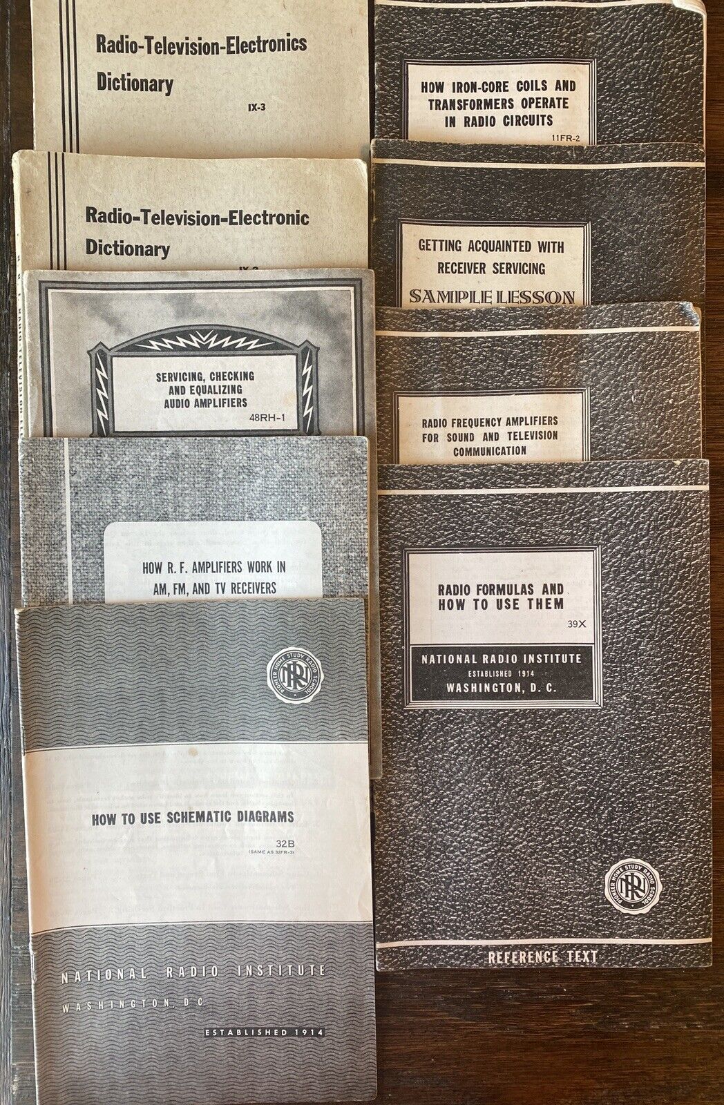 Vintage National Radio Institute Pioneer Course Radio Booklets Lot of 9 1950s