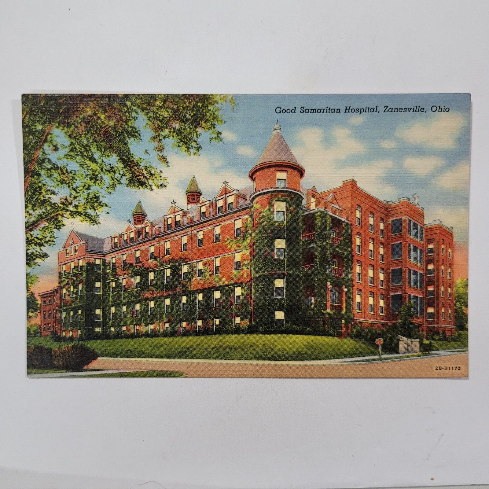 Good Samaritan Hospital Zanesville Ohio Vintage Linen Postcard