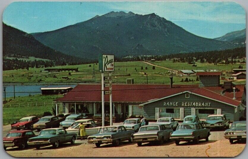 Estes Park, Colorado Postcard THE RANGE RESTAURANT Highway 34 Roadside - c1960s