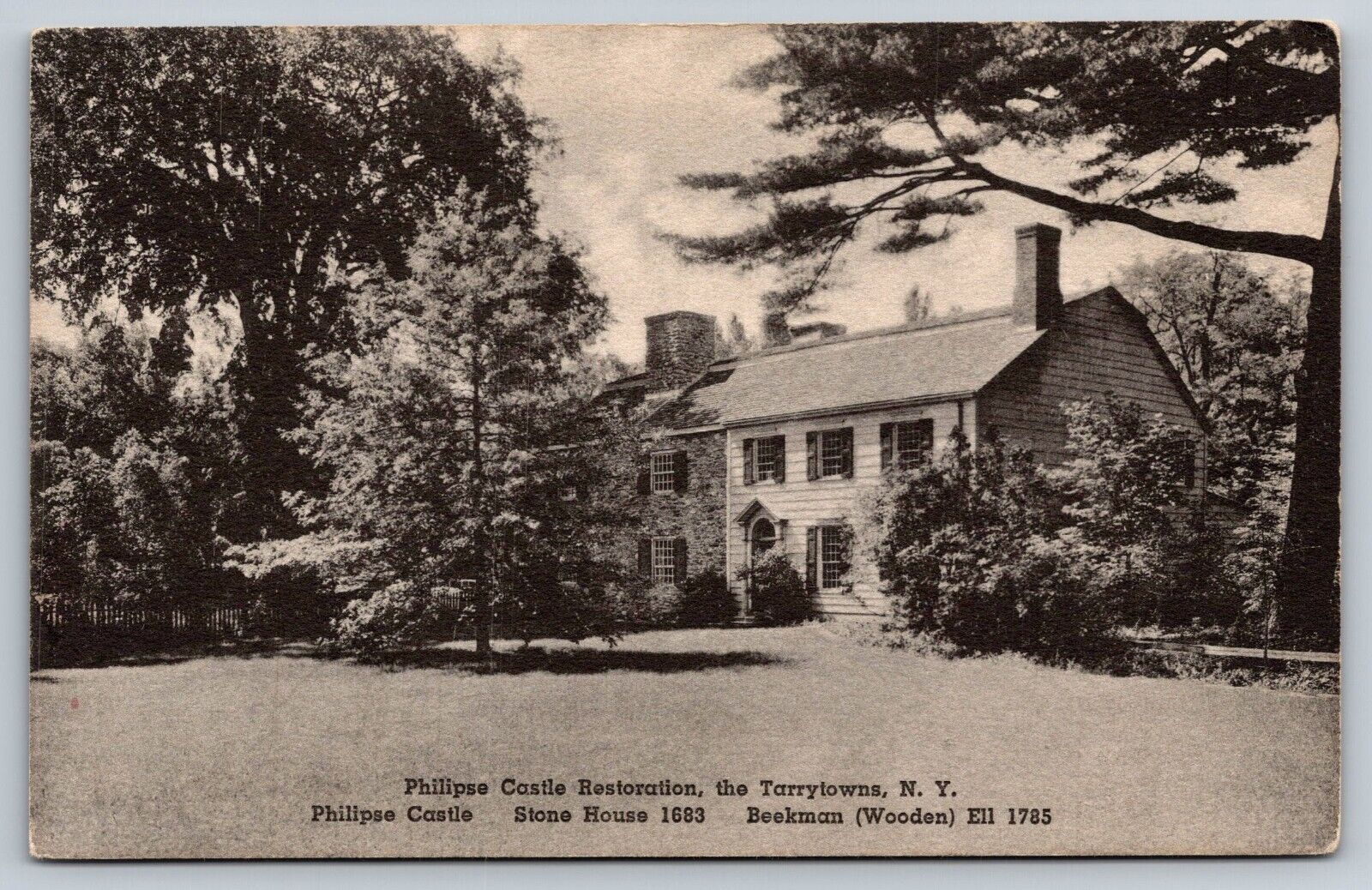Postcard Phillpse Castle Stone House Tarrytowns New York