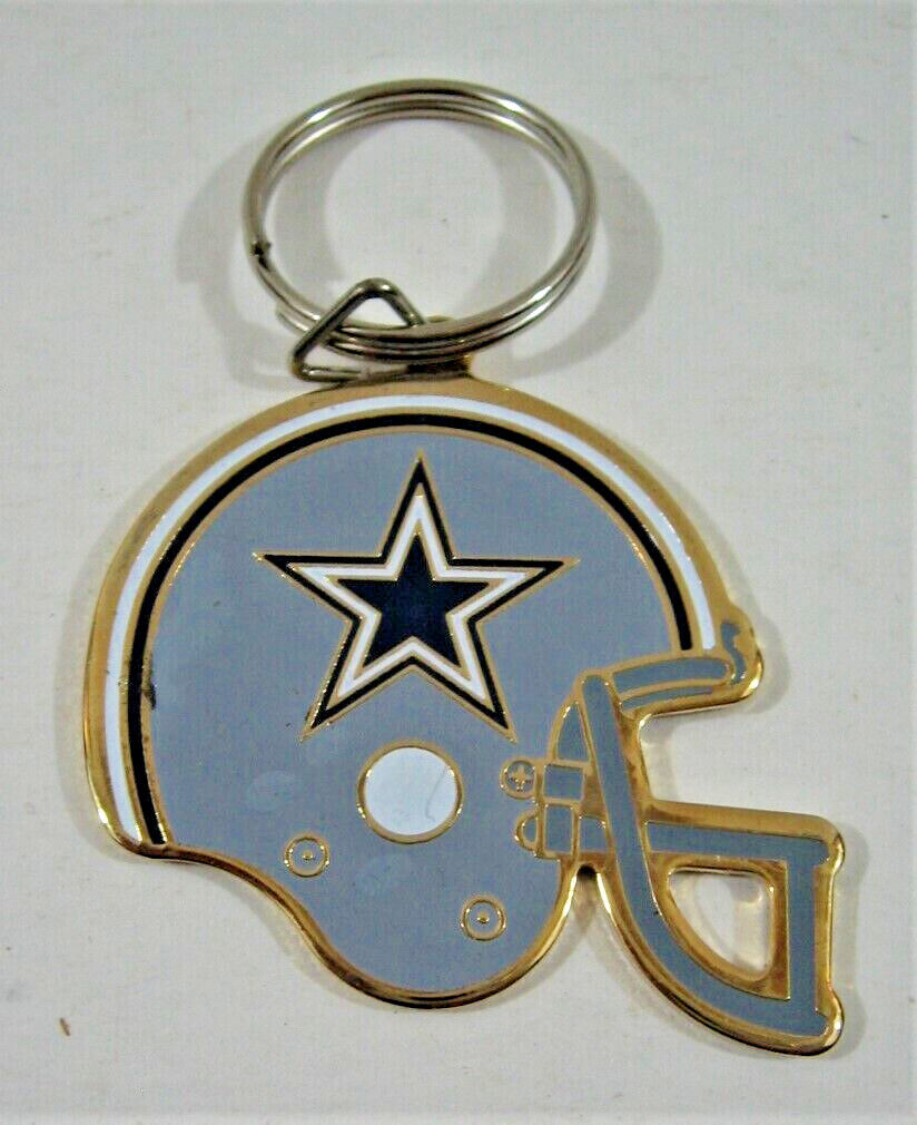 2 Vintage Dallas Cowboys Football Helmet Logo Hvy Metal Keychain Old Stock