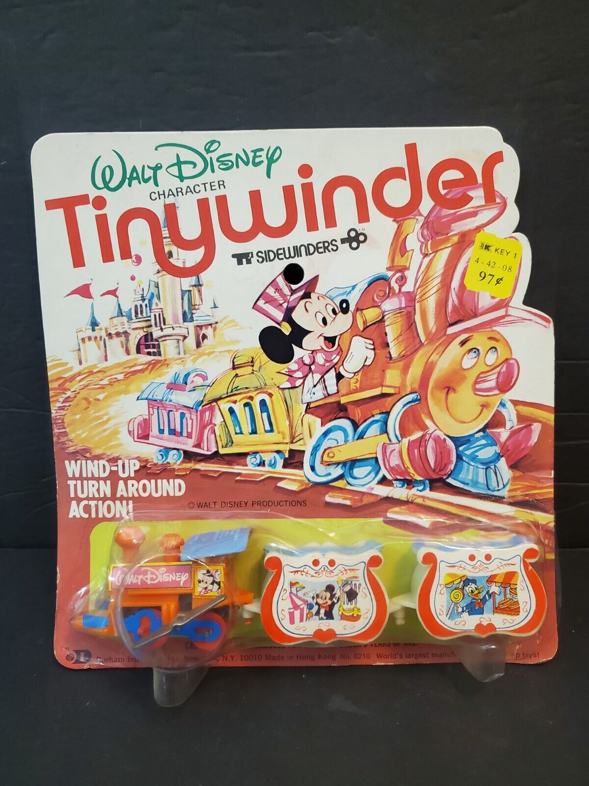 Walt Disney Character Tinywinder Wind-Up Turn Train Action No. 8210 1970s