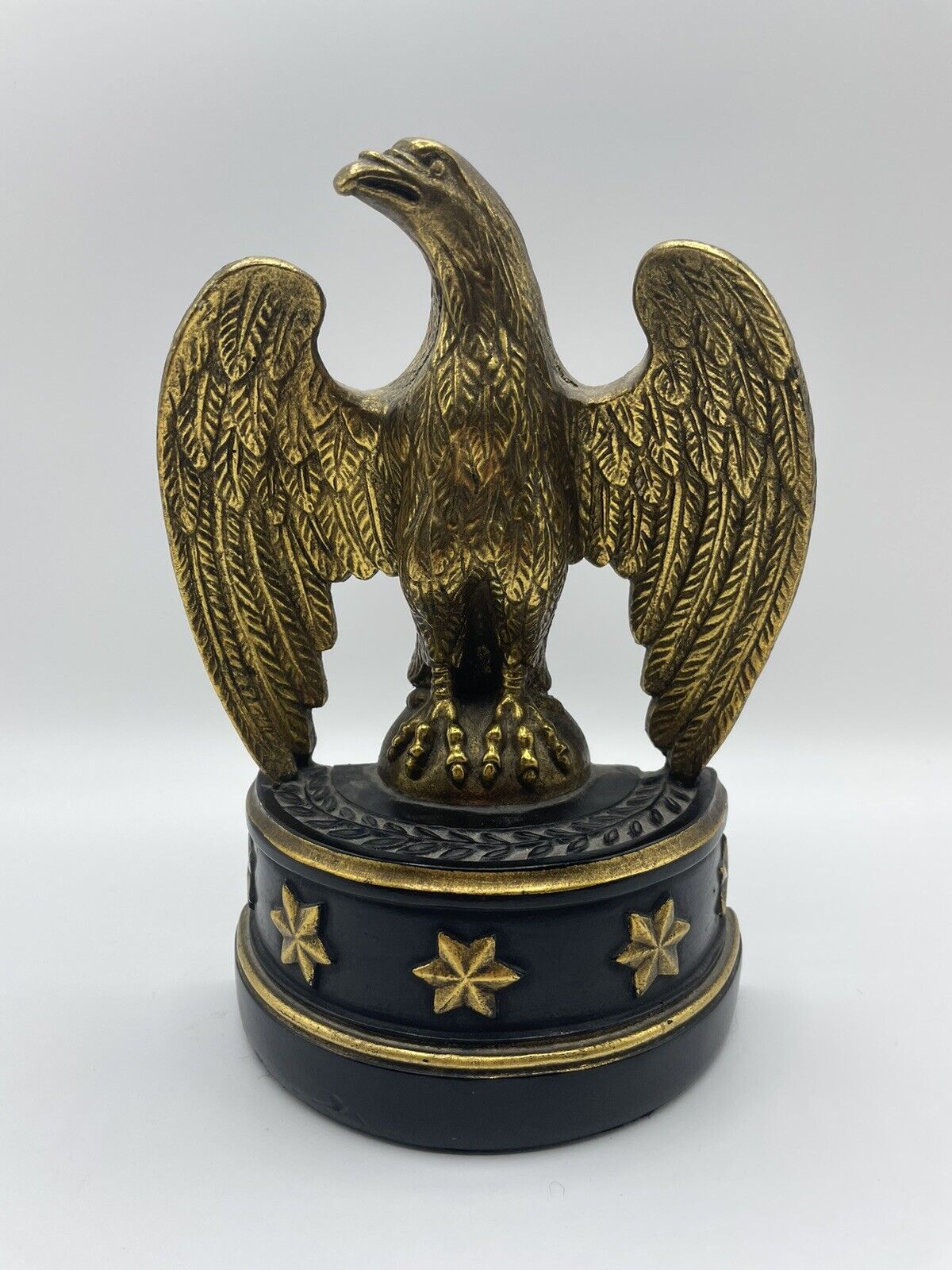 Vintage BORGHESE Federal Style Eagle Bookend with Black Felt Base