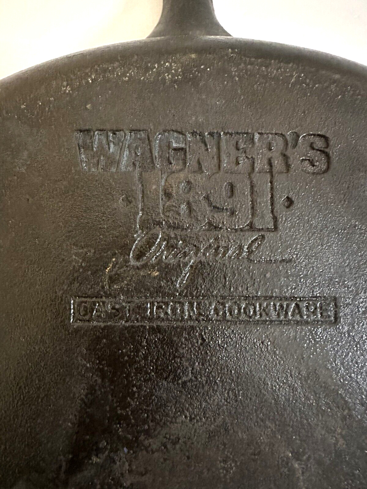 VINTAGE WAGNER'S 1891 ORIGINAL ANNIVERSARY CAST IRON 11 3/4 INCH SKILLET # 10