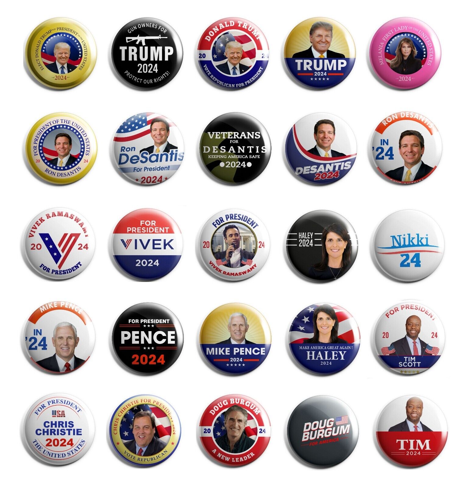2024 REPUBLICAN PRESIDENTIAL CANDIDATES 25-PACK (REP-25-ALL)