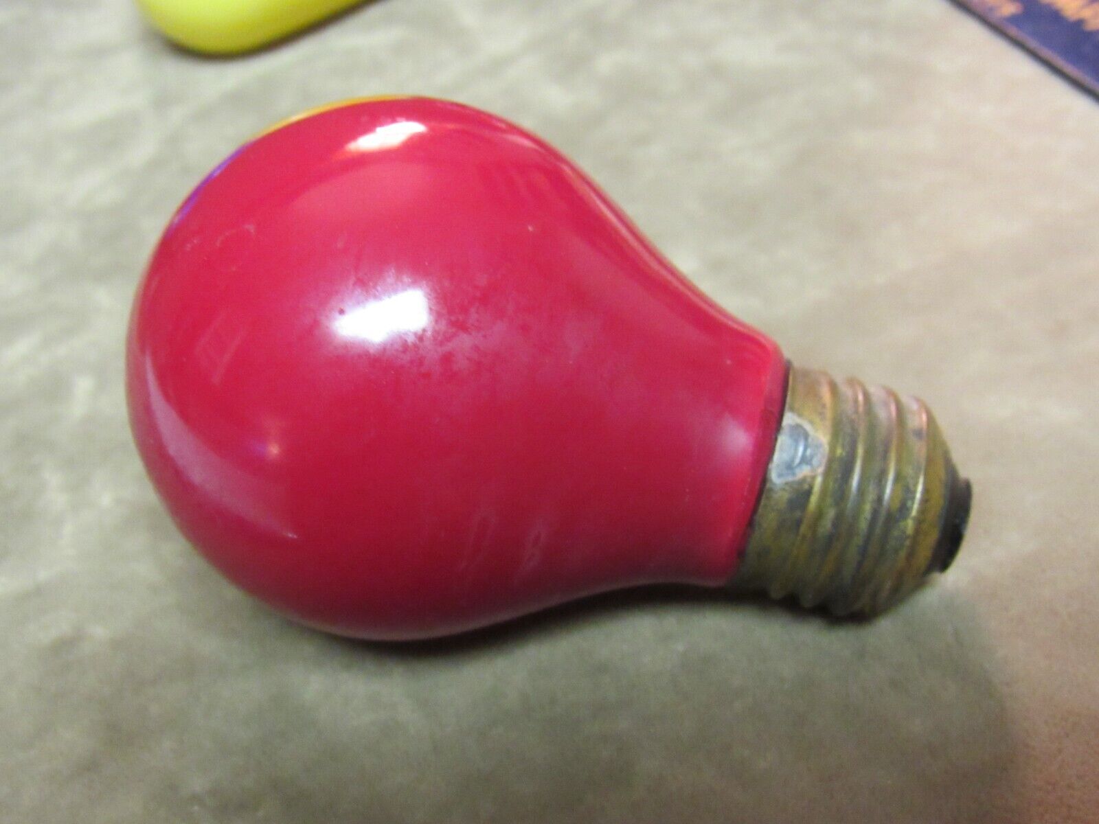 Vintage General Electric  Light Bulb Solid Red Color Working condition