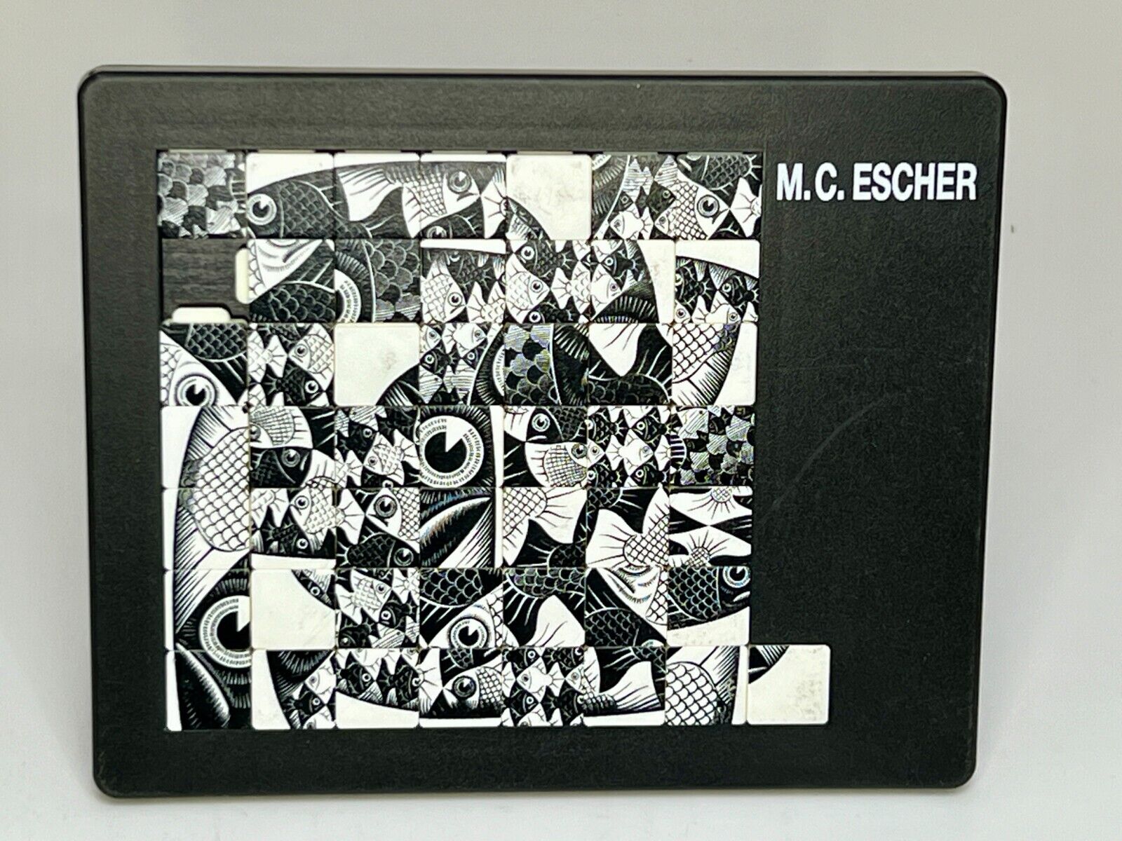 Vintage M.C. Escher Fishes and Scales 1959 Sliding Square Tile Puzzle 