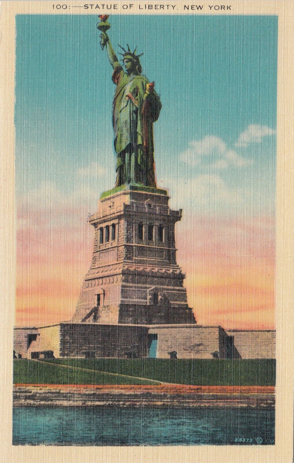 Vintage Postcard Statue Of Liberty New York City NY Color Divided Back Unposted