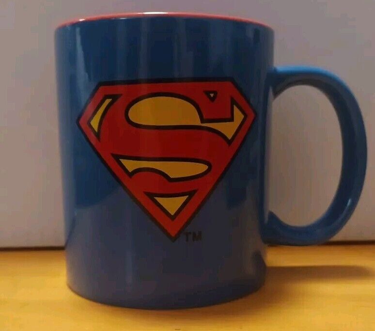 SUPERMAN SHIELD LOGO Ceramic Coffee Cup / Mug VINTAGE