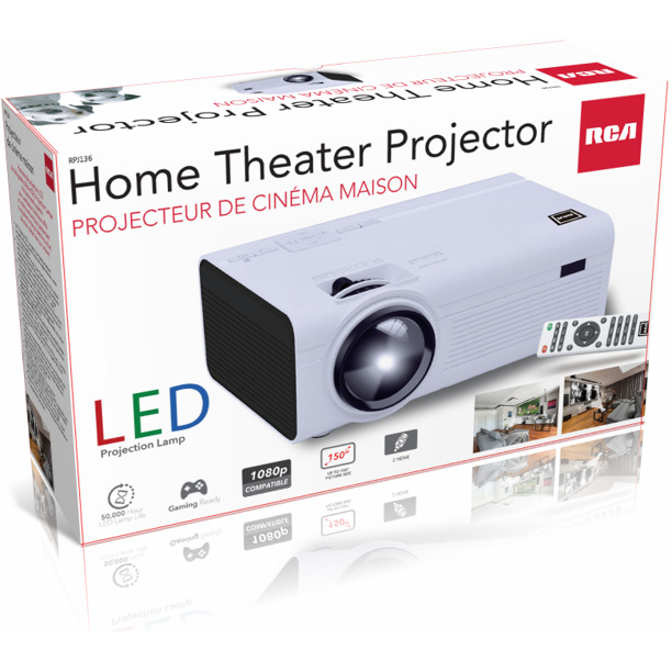 RCA Home Theater Projector 1080P Up to 150