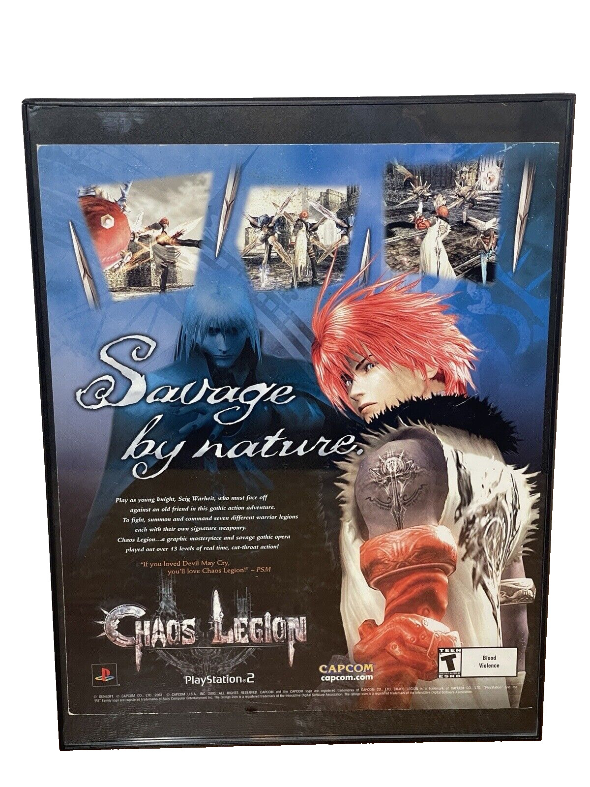 2003 Chaos Legion Framed Print Ad/Poster PS2 Playstation 2 Official Promo Art