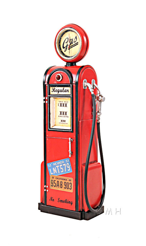 Gas Pump Vintage Antique Reproduction Metal Model 21