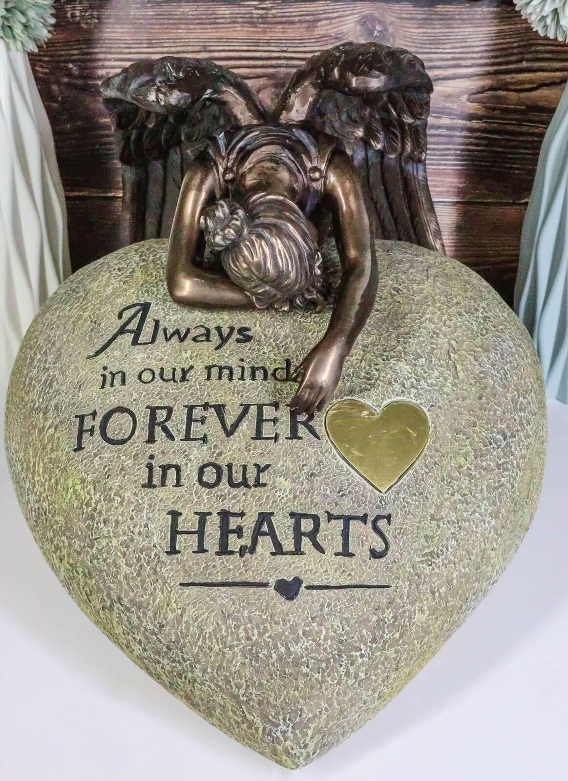 Ebros Guardian Mourning Angel Cremation Urn Forever in Our Hearts 13.25