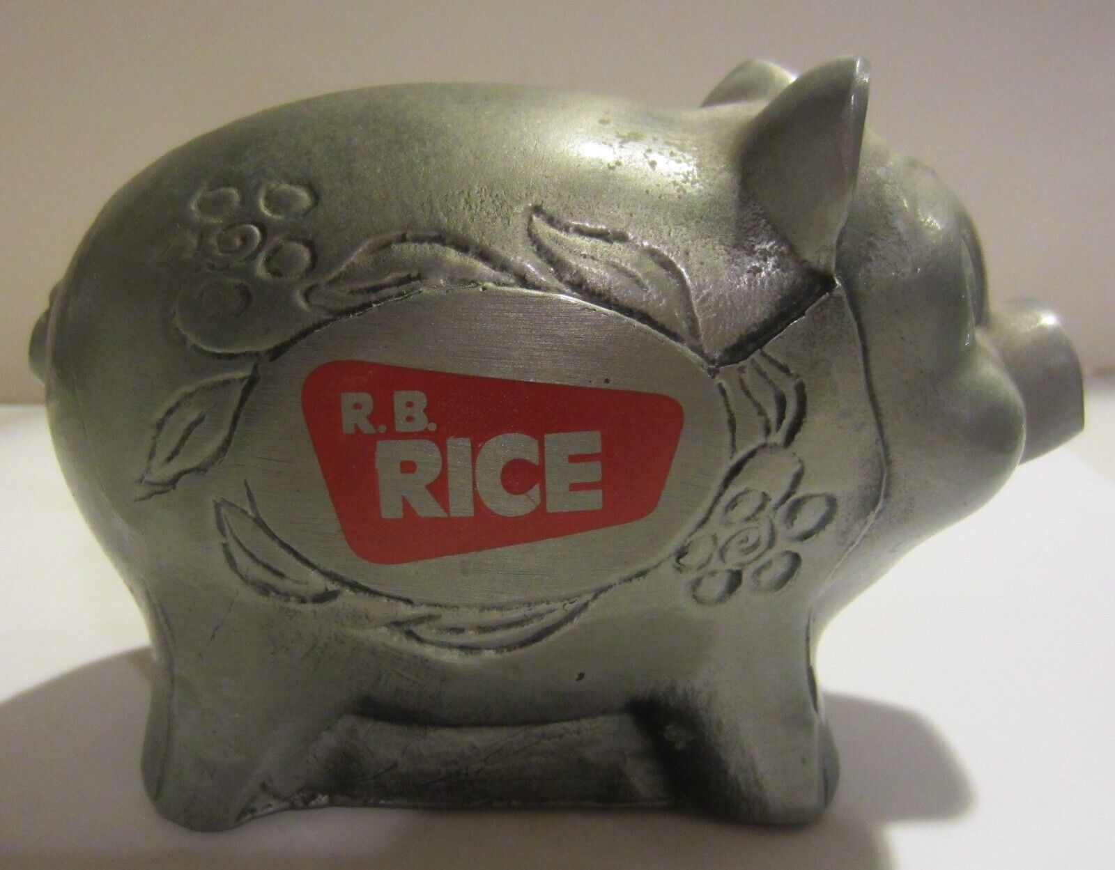 Vintage R.B. Rice\'s Advertising Metal piggy bank