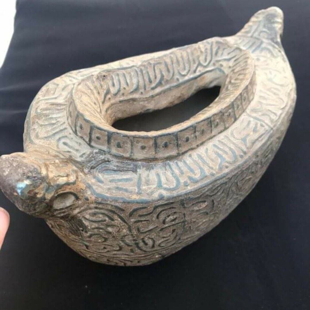 Antique Qulity Very Old Islamic Safaveed Period Stone Beging Kachkol Bowl