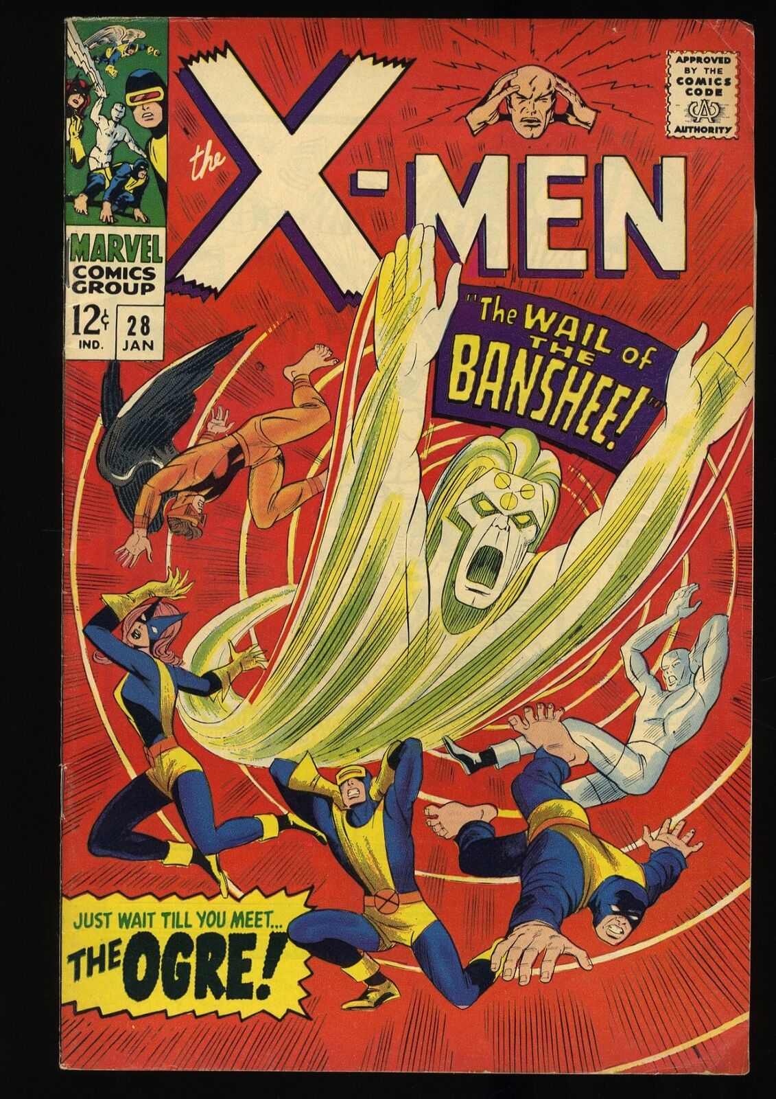 X-Men #28 FN+ 6.5 1st Appearance Banshee Cyclops  Ogre Marvel 1967
