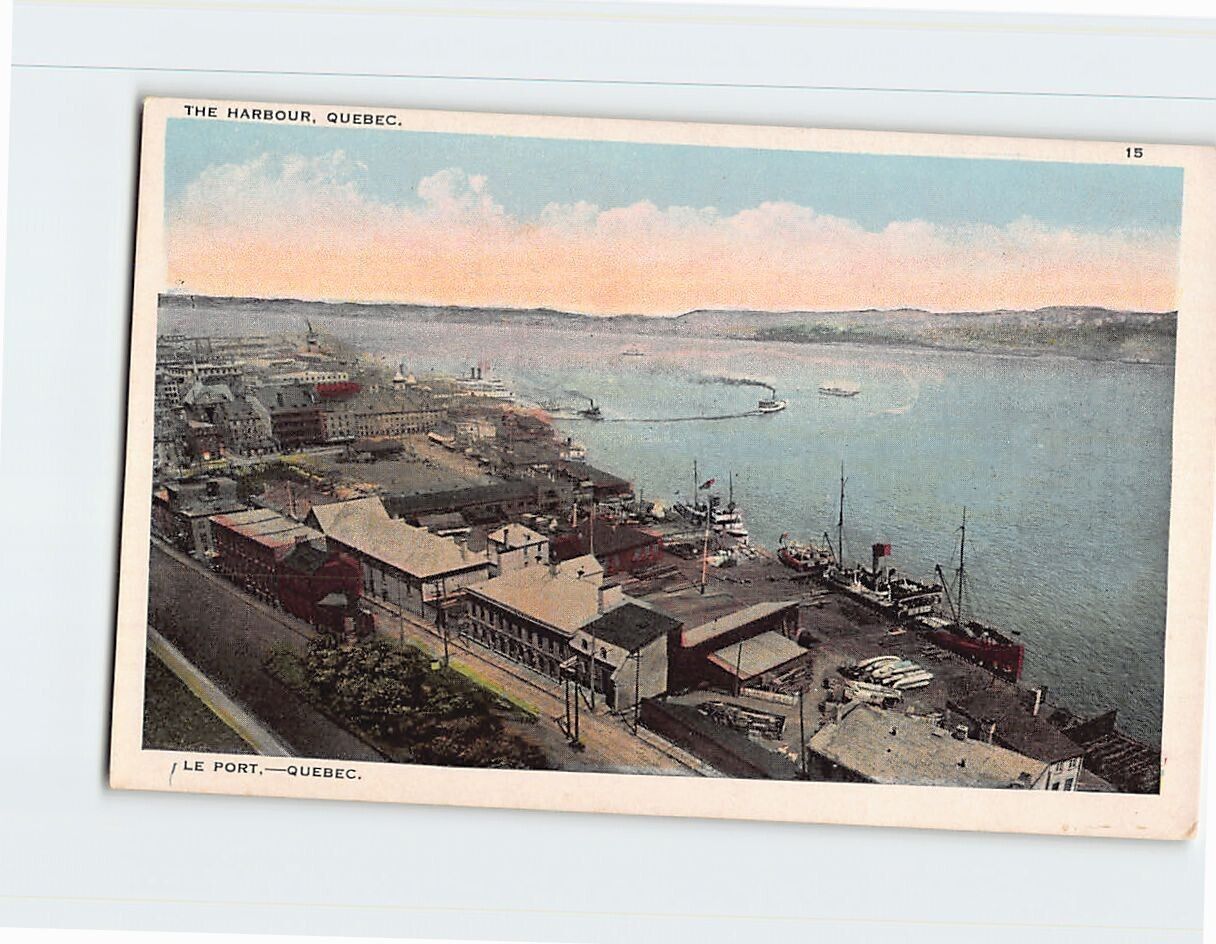 Postcard The Harbour Quebec Canada