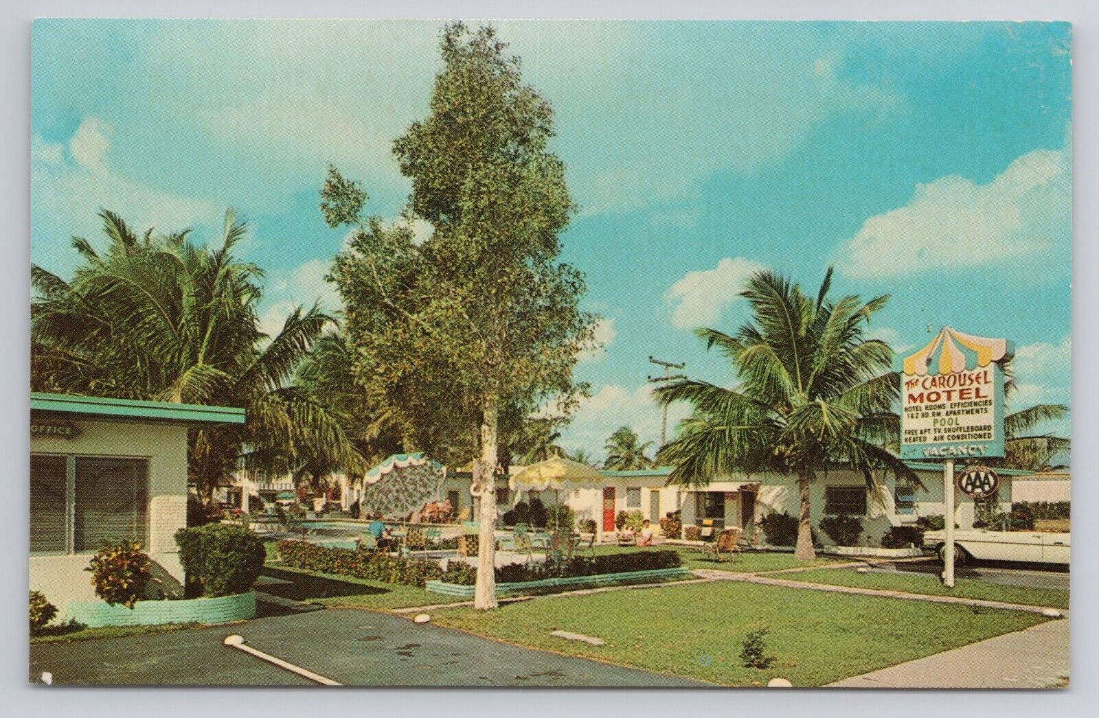Postcard The Carousel Apartment Motel Fort Lauderdale Florida