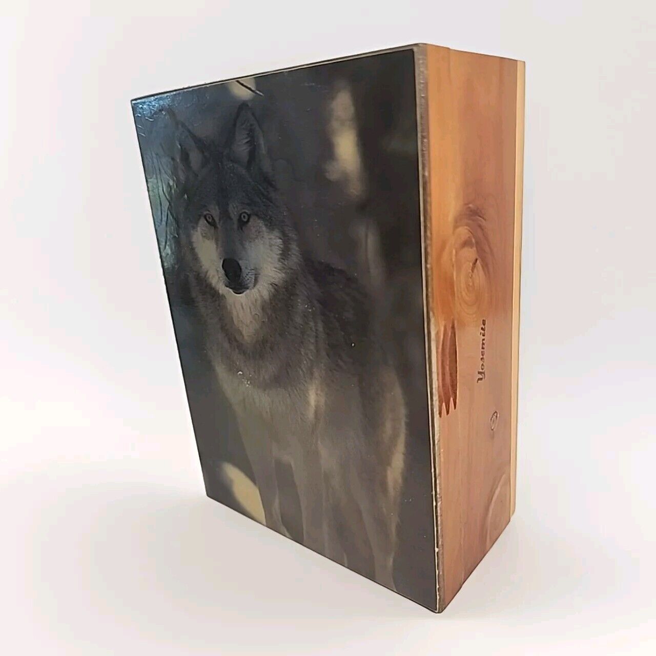 Yosemite National Park Wolf Trinket Stash Wood Box