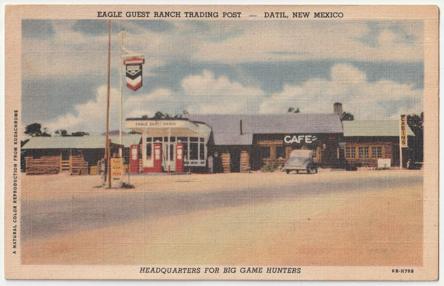 1940s~Datil New Mexico NM~Eagle Guest Ranch Trading Post~US HWY 60~VTG Postcard