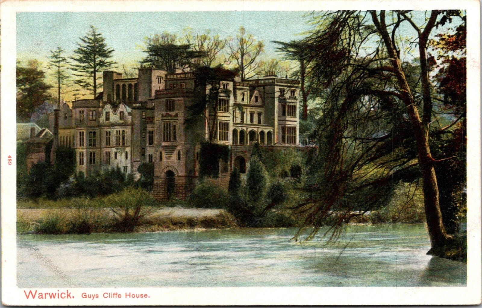 Warwick England Guys Cliffe House Vintage Postcard