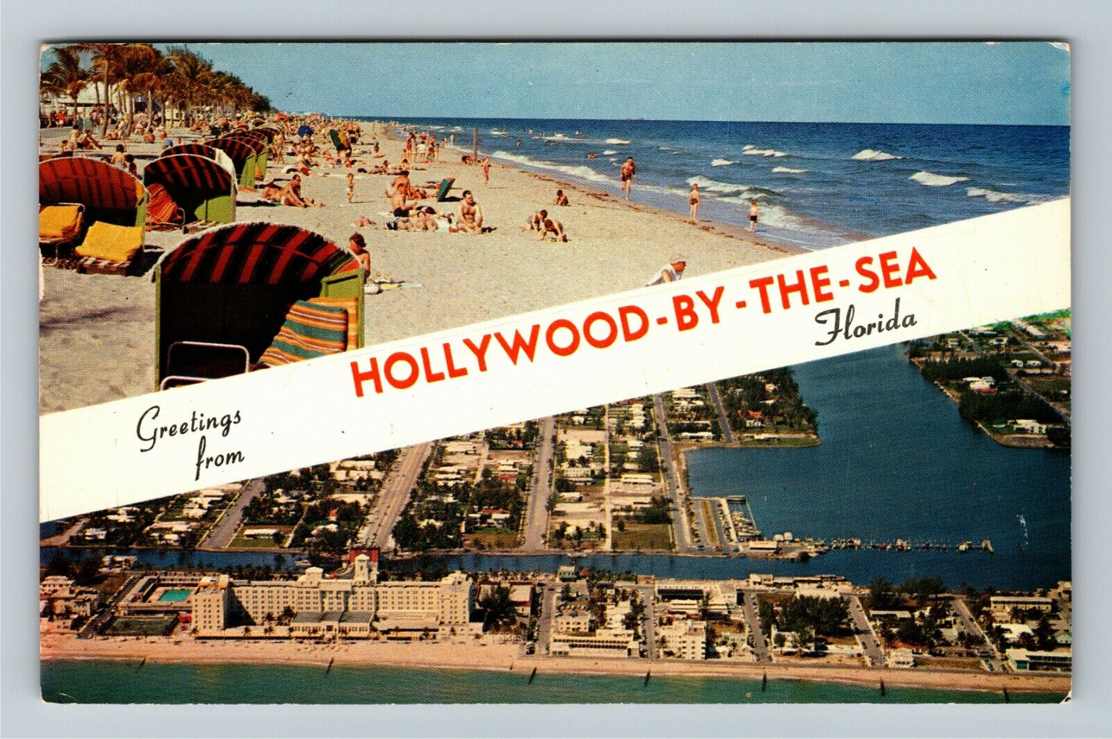 Hollywood By The Sea FL-Florida, General Greetings, c1959 Vintage Postcard