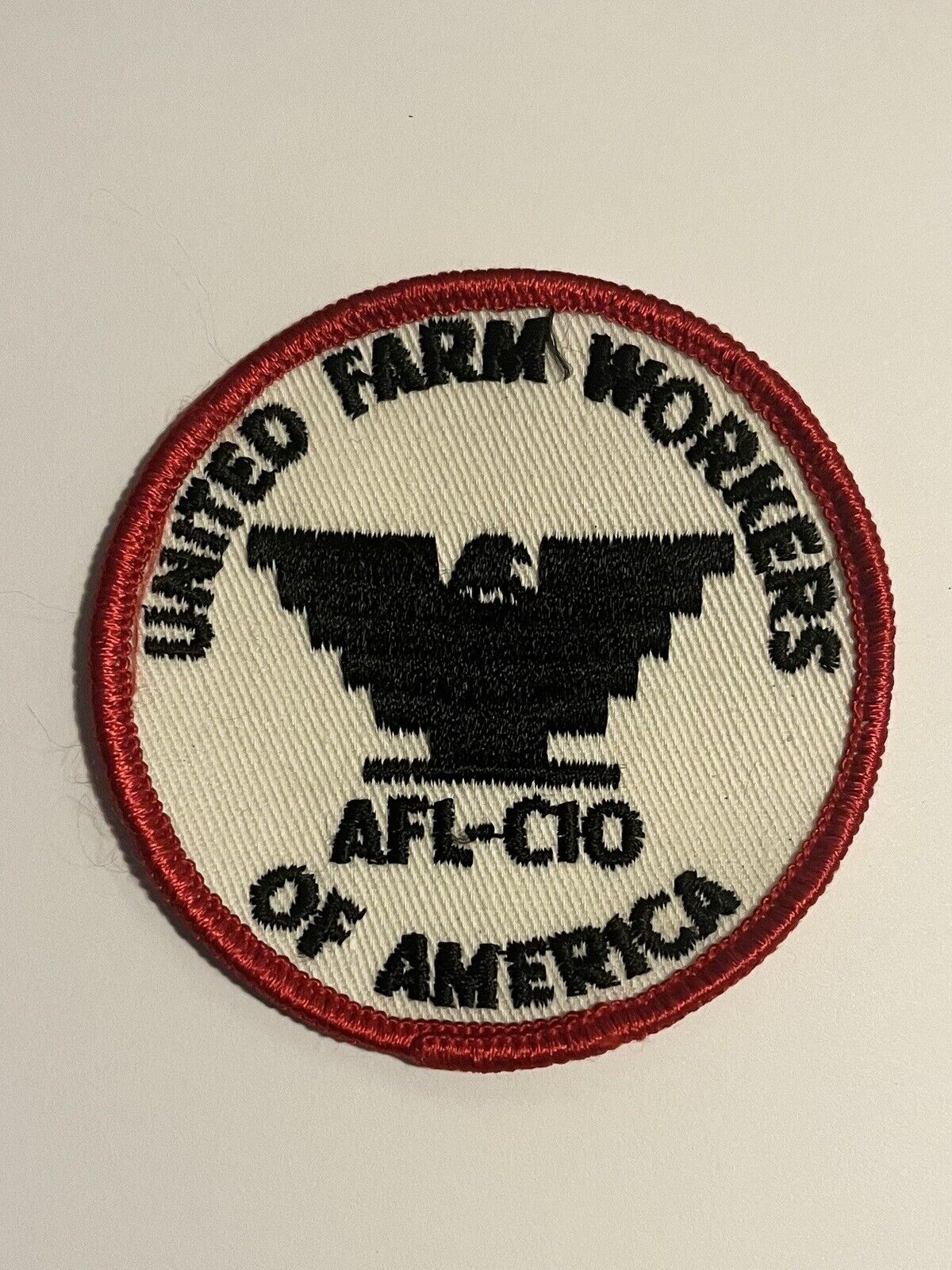 NEW VTG AUTHENTIC UNITED FARM WORKERS UFW AFL-CIO UNION EMBROIDERED 3”PATCH RARE